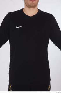 Arvid black long sleeve t shirt dressed sports upper body…